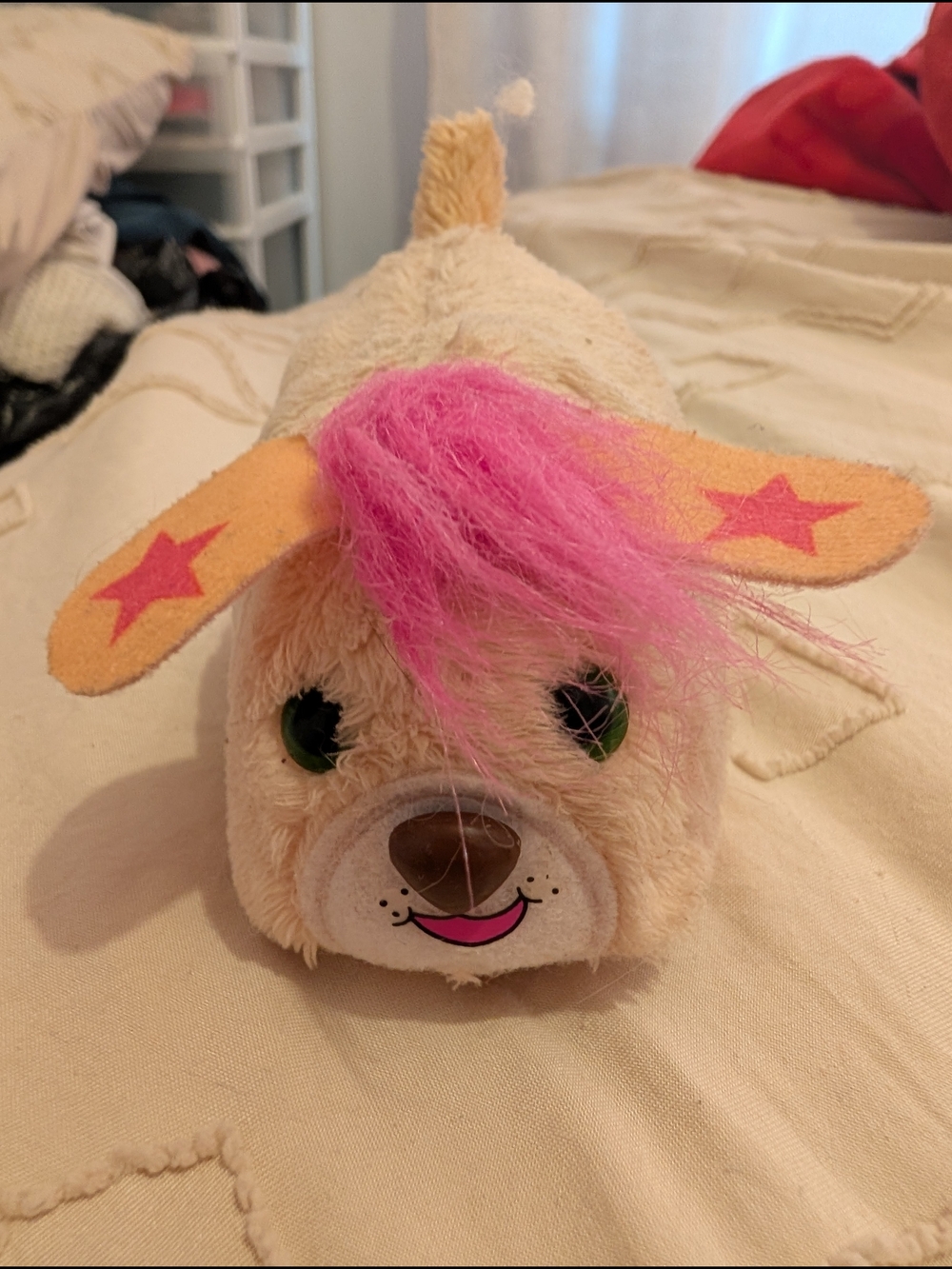 Plush Dog Toy with Pink Mane and Star Ears - Zhu Zhu Pets Electronics